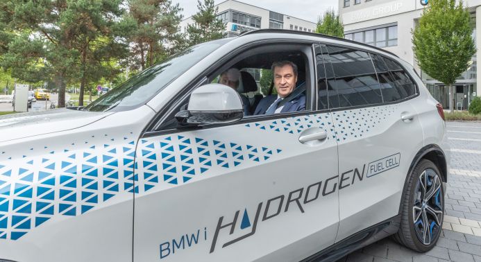 BMW Brennstoffzellenfertigung BMW iX5 Hydrogen Markus Söder